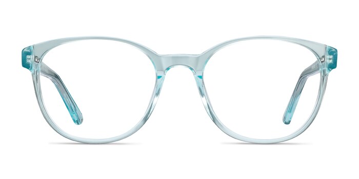 Gable Clear Blue Acetate Eyeglass Frames from EyeBuyDirect