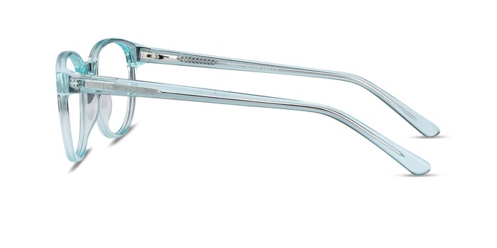 Gable Clear Blue Acetate Eyeglass Frames from EyeBuyDirect