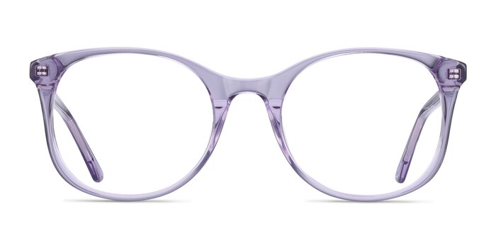 Greta Clear Purple Acétate Montures de lunettes de vue d'EyeBuyDirect