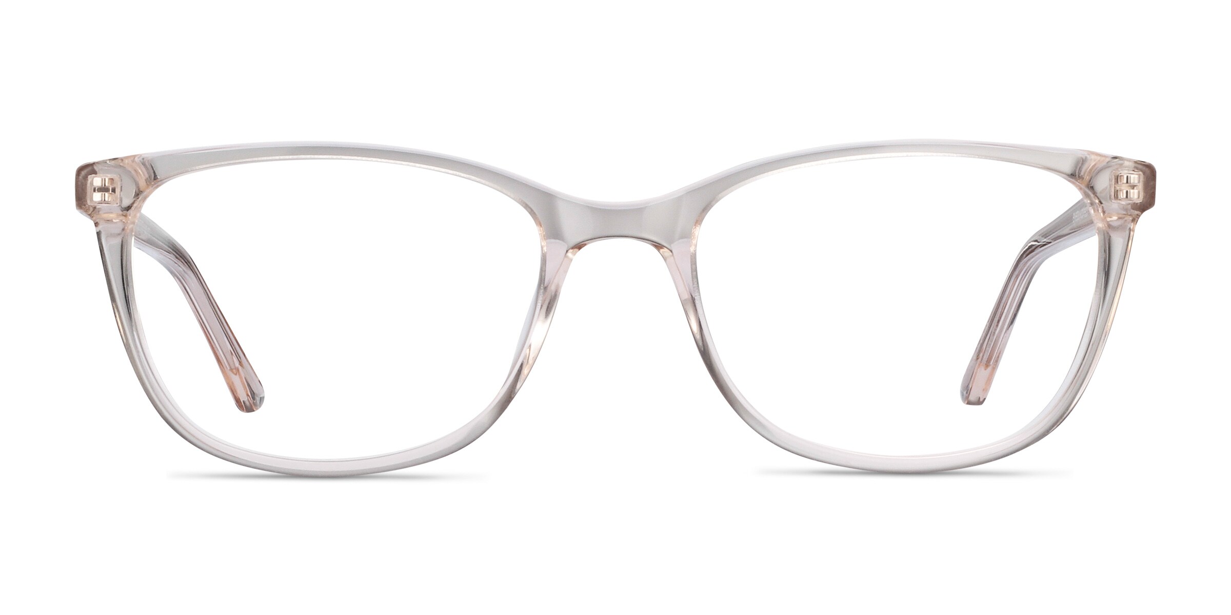 Lunettes De Vue Rétro Kartell œil De Chat - Beige Translucide, Acétate, Fait En Italie