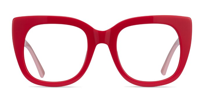 Unique Red & Pink Acétate Montures de lunettes de vue d'EyeBuyDirect