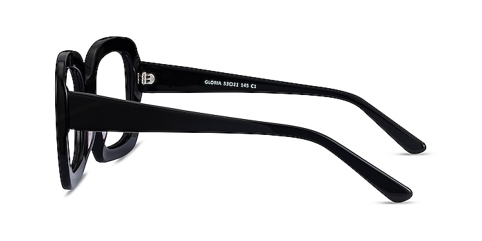 Gloria Noir Acétate Montures de lunettes de vue d'EyeBuyDirect