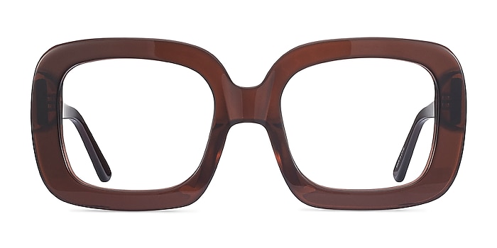 Gloria Marron Acétate Montures de lunettes de vue d'EyeBuyDirect