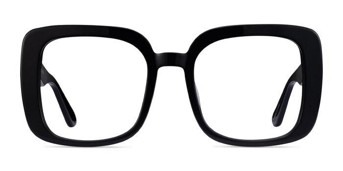 Heather Black Acetate Eyeglass Frames from EyeBuyDirect