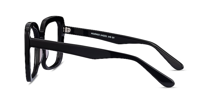 Heather Black Acetate Eyeglass Frames from EyeBuyDirect