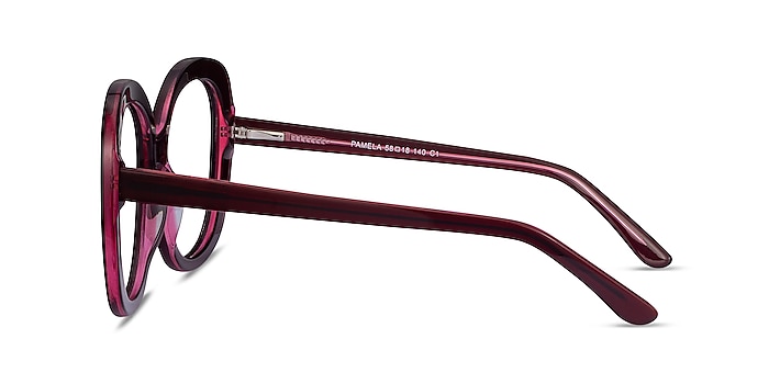 Pamela Burgundy Acetate Eyeglass Frames from EyeBuyDirect