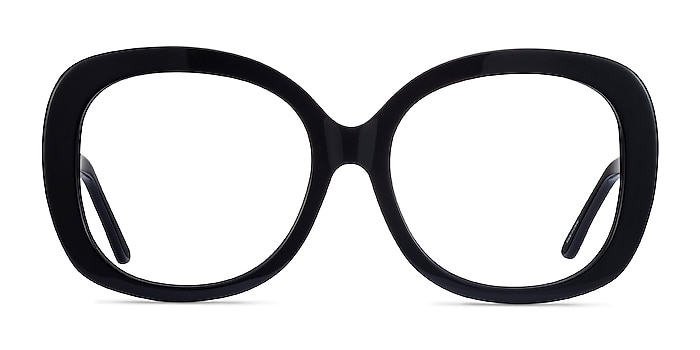 Pamela Noir Acétate Montures de lunettes de vue d'EyeBuyDirect