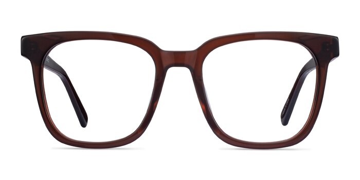 Kenneth Café Acétate Montures de lunettes de vue d'EyeBuyDirect