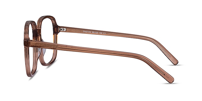Gaston Clear Brown Acetate Eyeglass Frames from EyeBuyDirect