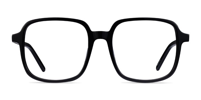 Gaston Black Acetate Eyeglass Frames from EyeBuyDirect