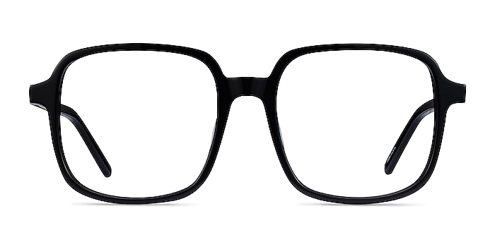 Gaston Black Acetate Eyeglass Frames from EyeBuyDirect