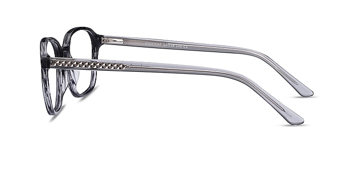 Efficient Black Striped Acetate Eyeglass Frames from EyeBuyDirect