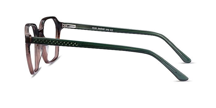 Glib Brown Striped Acétate Montures de lunettes de vue d'EyeBuyDirect