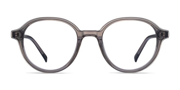 Satisfy Round Clear Gray Full Rim Eyeglasses | Eyebuydirect
