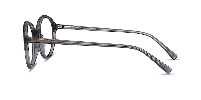 Satisfy Clear Gray Acetate Eyeglass Frames from EyeBuyDirect