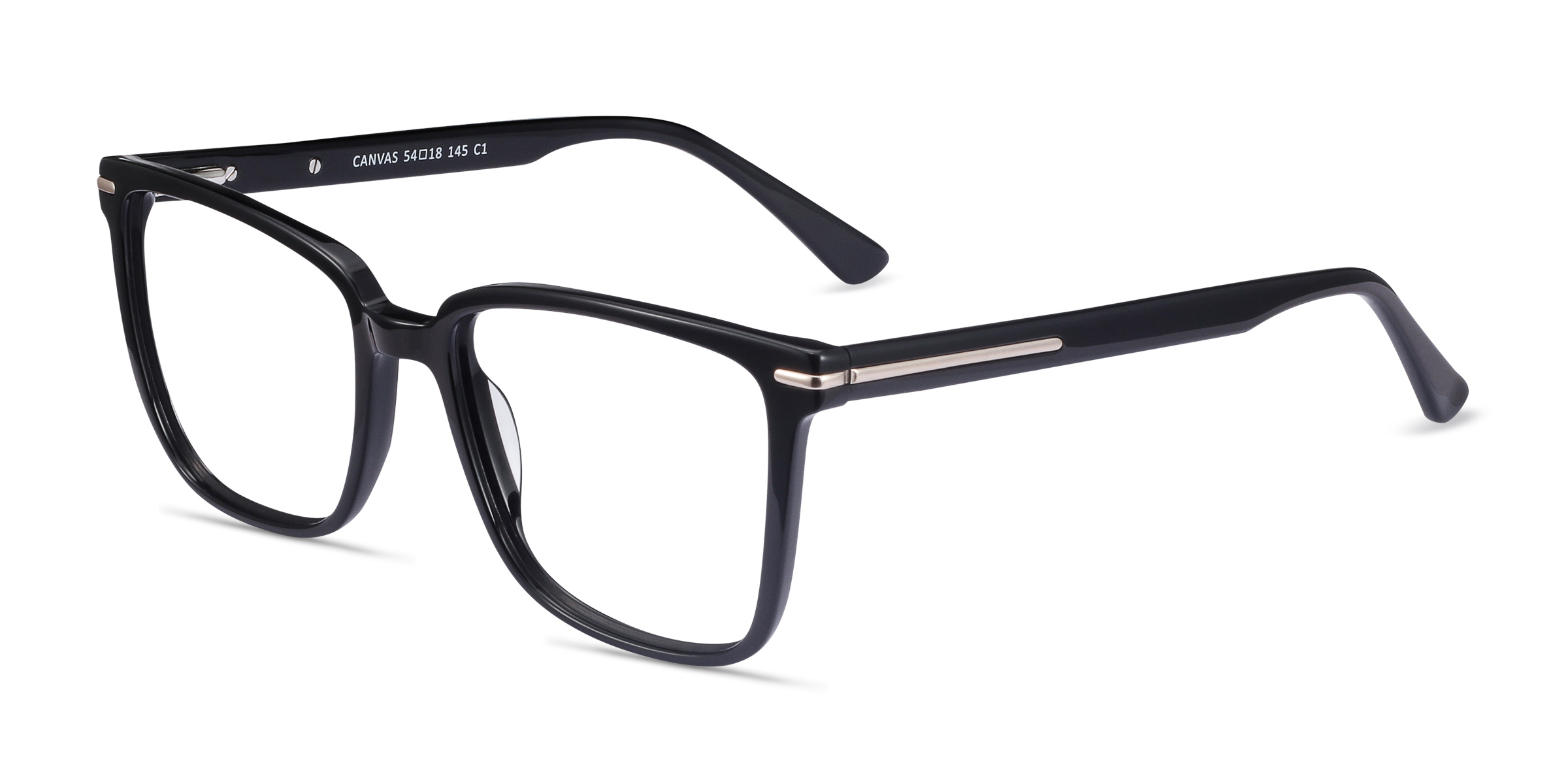 Canvas Square Black Full Rim Eyeglasses | Eyebuydirect