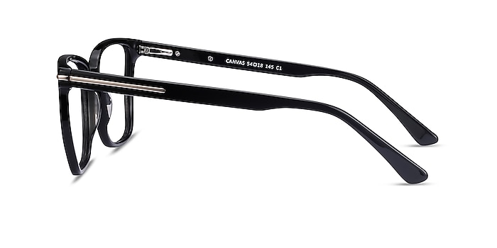 Canvas Noir Acétate Montures de lunettes de vue d'EyeBuyDirect