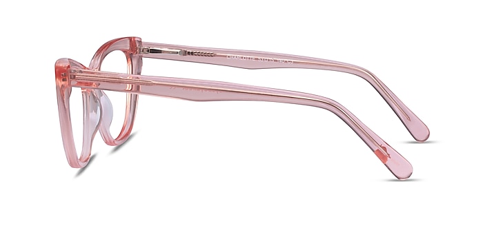 Charlotte Clear Pink Acetate Eyeglass Frames from EyeBuyDirect