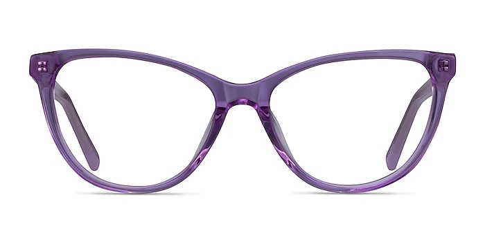 Sing Clear Purple Acetate Eyeglass Frames from EyeBuyDirect