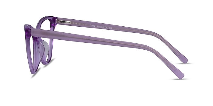 Sing Clear Purple Acétate Montures de lunettes de vue d'EyeBuyDirect