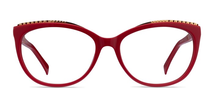 Brilliance Rouge Acétate Montures de lunettes de vue d'EyeBuyDirect