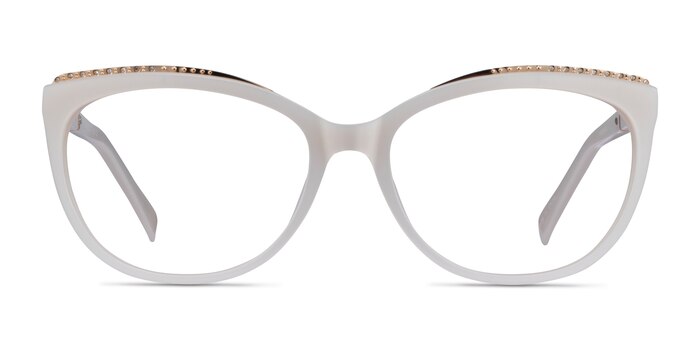 Brilliance White Acetate Eyeglass Frames from EyeBuyDirect