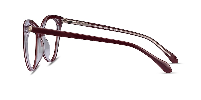 Bijou Burgundy Acetate Eyeglass Frames from EyeBuyDirect