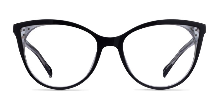 Bijou Black Acetate Eyeglass Frames from EyeBuyDirect