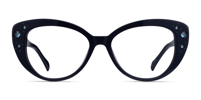 Diamond Bleu marine  Acétate Montures de lunettes de vue d'EyeBuyDirect