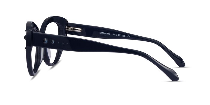 Diamond Bleu marine  Acétate Montures de lunettes de vue d'EyeBuyDirect