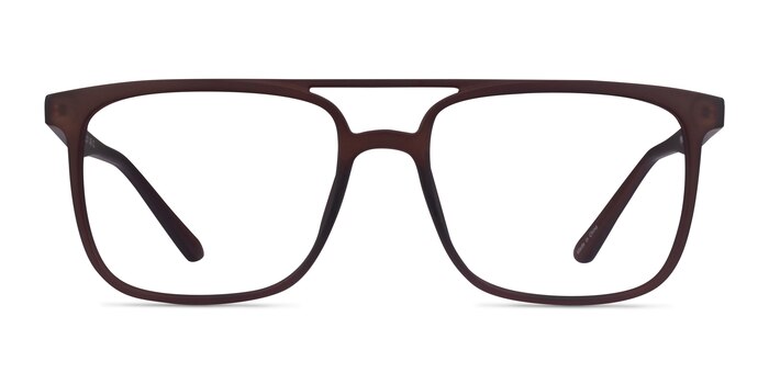 Between Matte Coffee Plastique Montures de lunettes de vue d'EyeBuyDirect