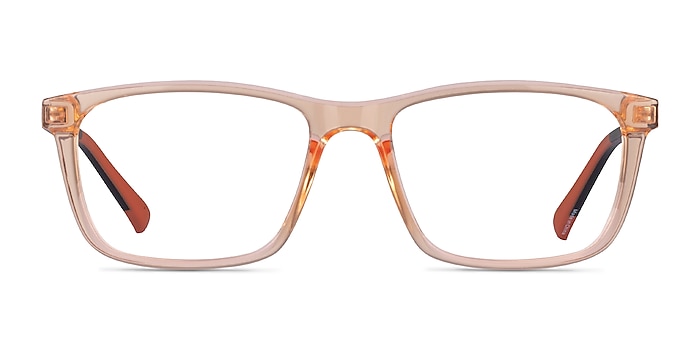 Brad Clear Orange Black Plastique Montures de lunettes de vue d'EyeBuyDirect