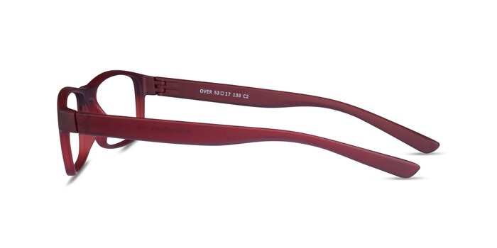 Over Dark Red Plastique Montures de lunettes de vue d'EyeBuyDirect