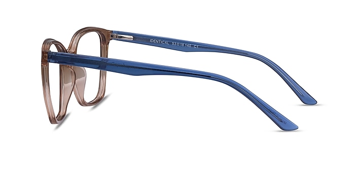 Identical Clear Brown & Blue Plastique Montures de lunettes de vue d'EyeBuyDirect