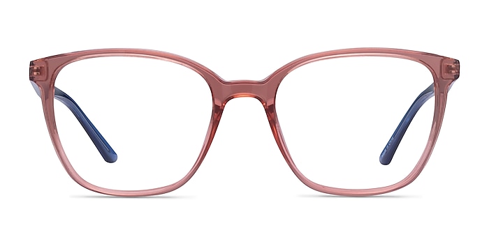 Identical Clear Pink & Clear Blue Plastique Montures de lunettes de vue d'EyeBuyDirect