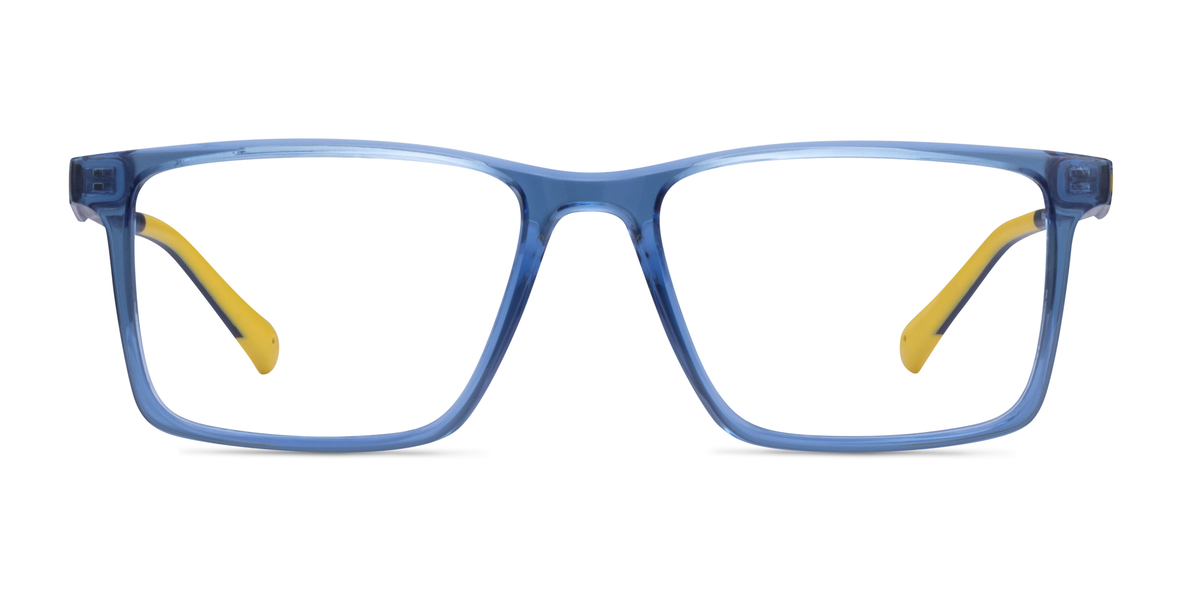 Why - Rectangulaire Bleu Monture Lunettes de vue Pour Hommes