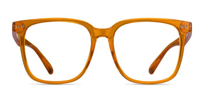 Freedom Clear Orange Plastic Eyeglass Frames from EyeBuyDirect
