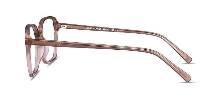 Nonchalance Clear Brown Acétate Montures de lunettes de vue d'EyeBuyDirect