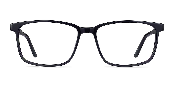 Shift Green Black Striped Acetate Eyeglass Frames from EyeBuyDirect