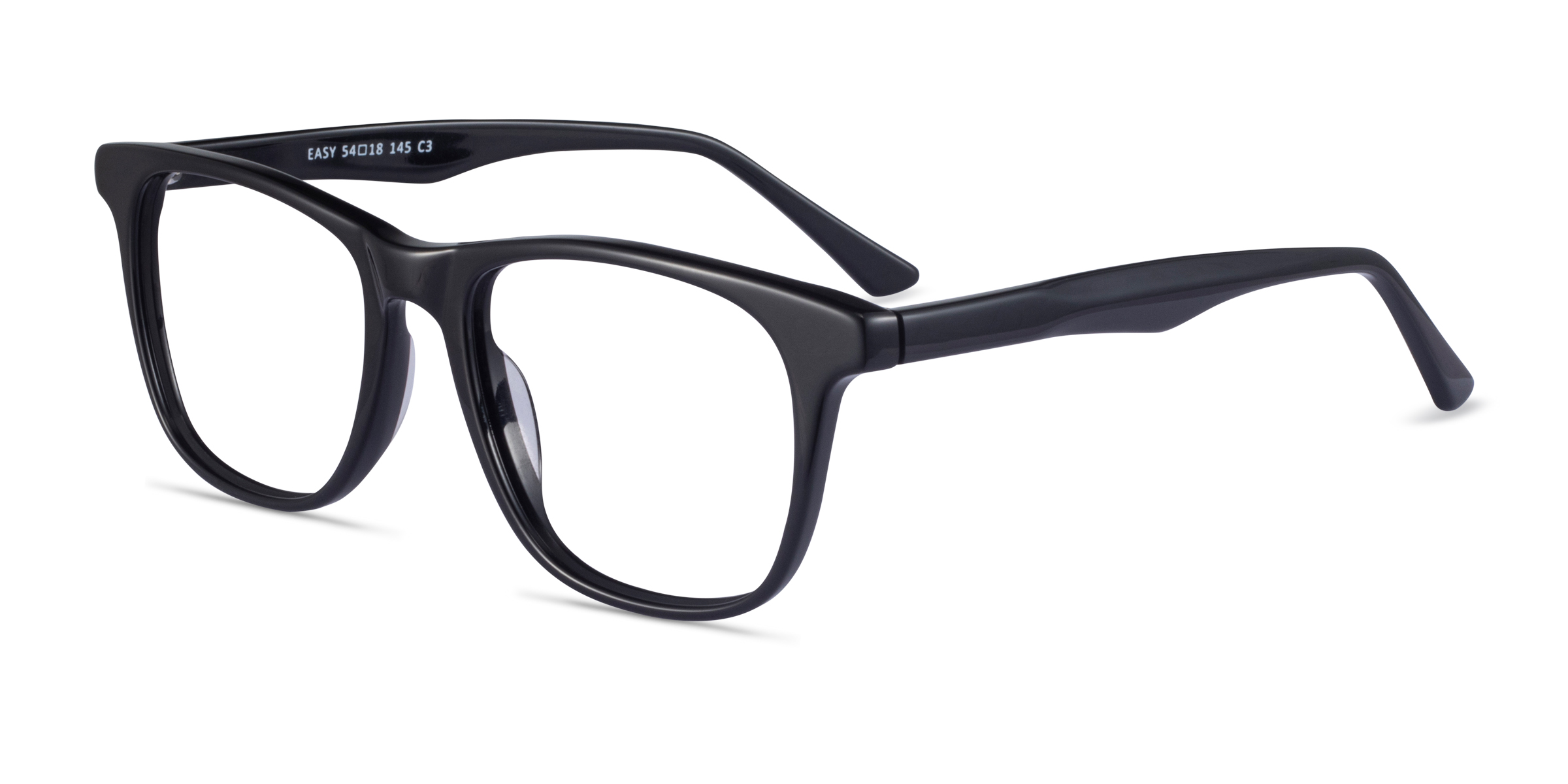 Easy Rectangle Black Glasses for Men Eyebuydirect