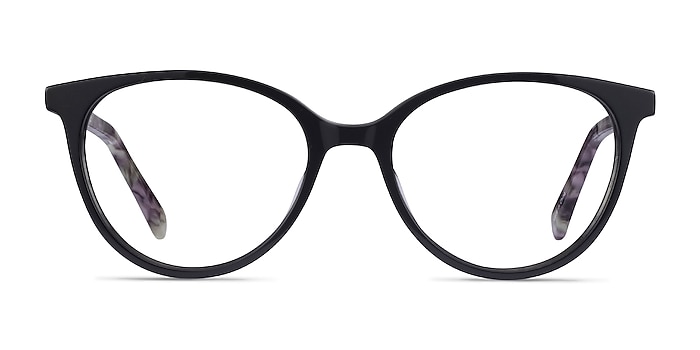 Friend Black Floral Acetate Eyeglass Frames from EyeBuyDirect
