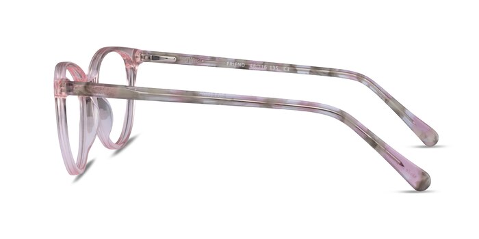 Friend Clear Pink Floral Acetate Eyeglass Frames from EyeBuyDirect