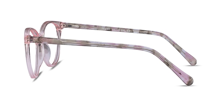 Friend Clear Pink Floral Acétate Montures de lunettes de vue d'EyeBuyDirect