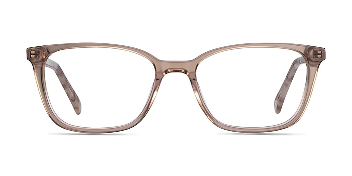 Cheesecake Clear Brown Acetate Eyeglass Frames from EyeBuyDirect