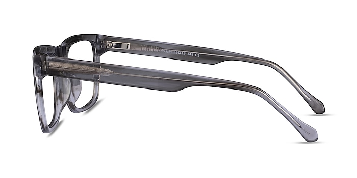 Ylem Gray Striped Acetate Eyeglass Frames from EyeBuyDirect