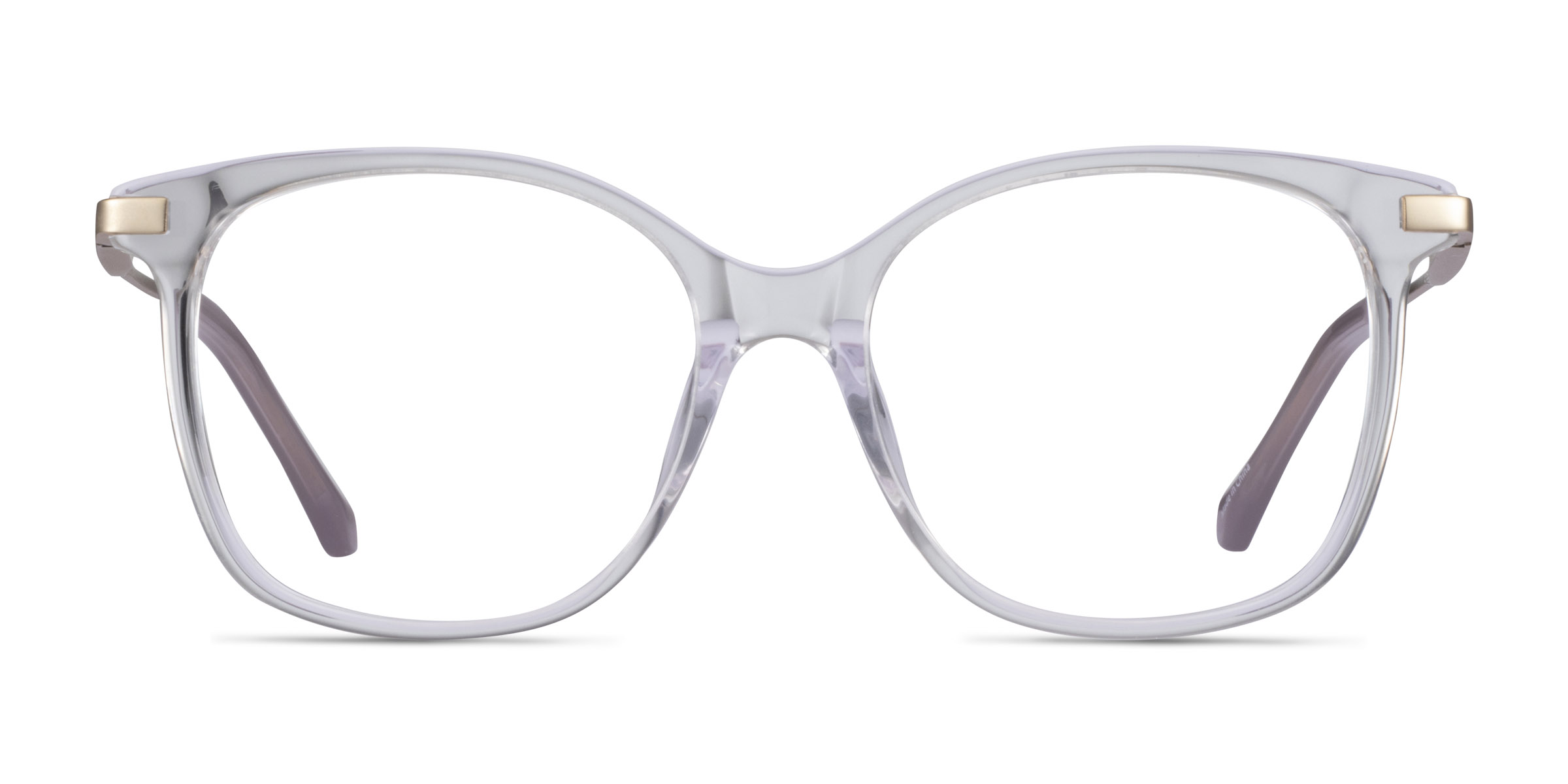 Celestial Square Clear Gold Glasses for Women Eyebuydirect