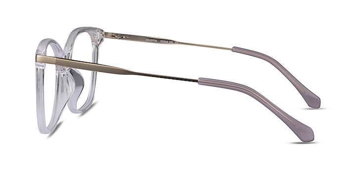 Celestial Clear  Gold Acetate Eyeglass Frames from EyeBuyDirect