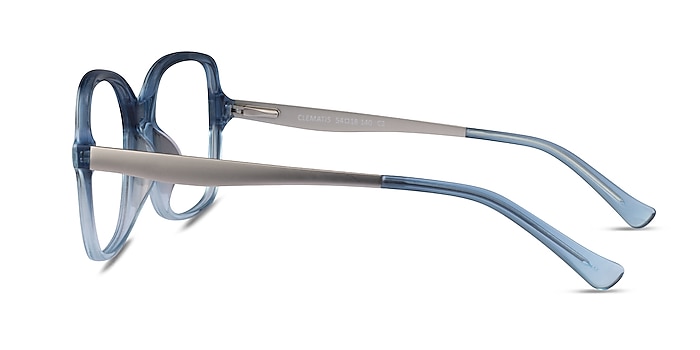 Clematis Clear Blue Acetate Eyeglass Frames from EyeBuyDirect