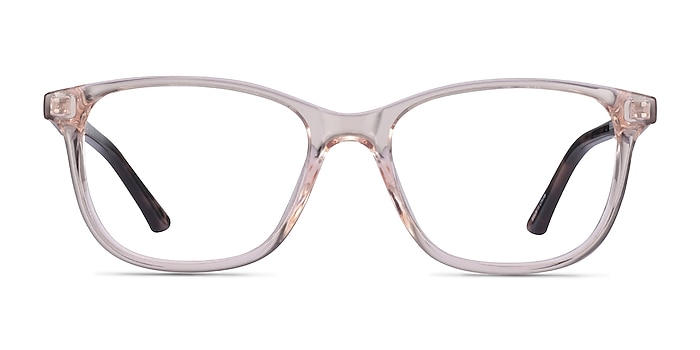 Paint Clear Pink Floral Plastic Eyeglass Frames from EyeBuyDirect