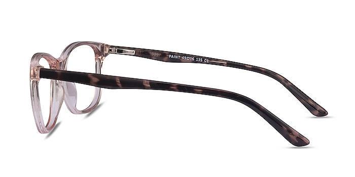 Paint Clear Pink Floral Plastic Eyeglass Frames from EyeBuyDirect